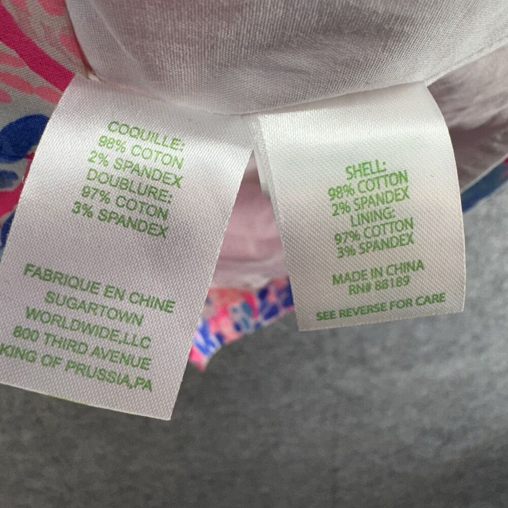 Lilly Pulitzer Dress Size 0 Light Pascha Pink Aquadesiac Fiesta Stretch Tropical - Picture 9 of 13